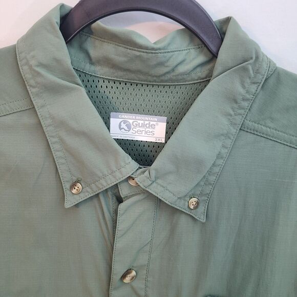 Gander Mountain Guide Series Shirt Mens 2XL Green Vented Outdoors Fishing - Picture 5 of 16